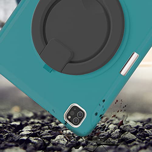 iPad Air 5 Gen/4 Gen 10.9 Inch Case with Handle, Ultra Light and Rugged Case for Kids with Rotating Stand and Pen Holder Blue - Image 3