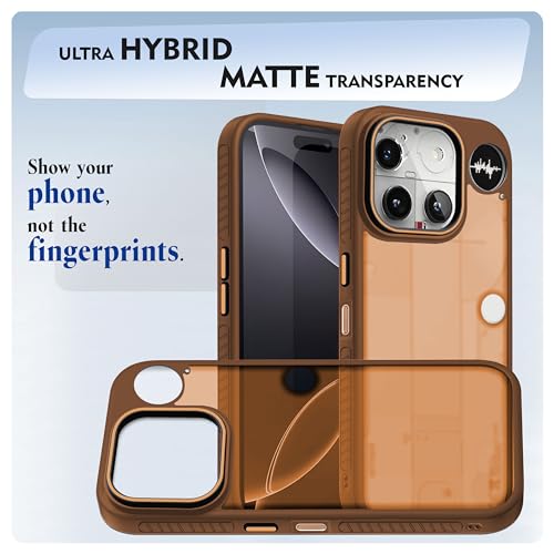 Image of V-TAN Back Cover for Nothing Phone (3) Compatible Case, Matte Finish Transparent Case, TPU, Camera Protective Shockproof Cover (Brown)