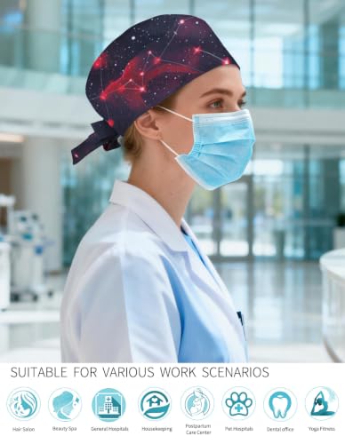Image of Kousenpu Scrub Caps for Men, Adjustable Surgical Cap, Breathable Medical Hat for Doctors, Nurses & Healthcare Professionals