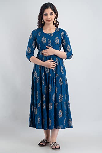 Image of New Elite Rayon Anarkali Maternity Feeding Kurti with Both Side Zipper