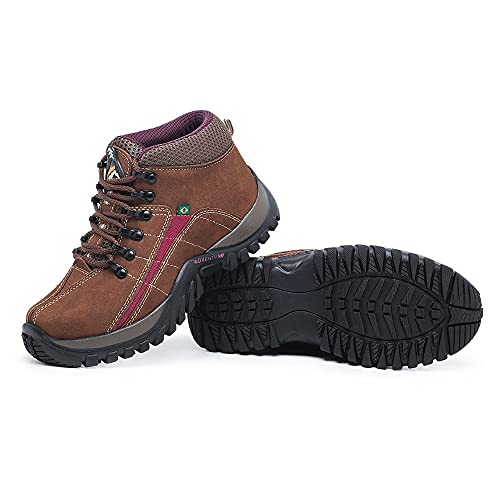 Bota Coturno Tênis Adventure Feminina Palmilha Gel - Bege Cor:Bege;Tamanho:38