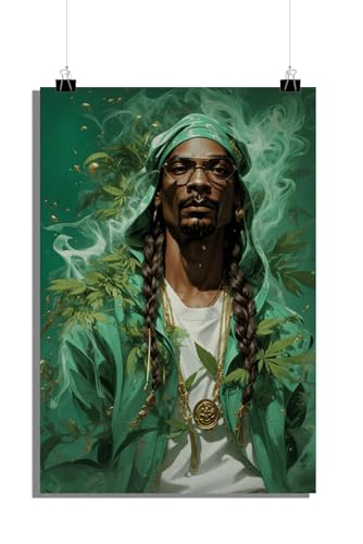 25 Artstreet Poster Snoop Dogg - Portrait emblématique de la légende du rap - Impression d'art mural de qualité supérieure - Parfait à encadrer (taille 50 x 70)