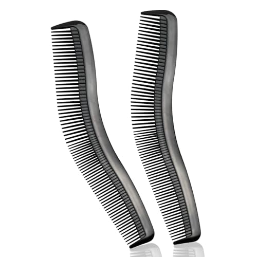 Set de 2 Peines De Peluquería Negro Doble Cara miniatura 1