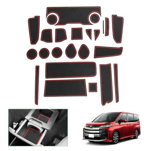 【GAFAT】トヨタ ノア xグレード90系 7人乗り専用 R4~ 新型 ドアポケットマット ノア xグレード ラバーマット ゴム 防音 ドリンクホルダー ノア90系インテリアラバーマット ドレスアップ カスタムパーツ 汚れ防止 右ハンドル専用 傷防止 滑