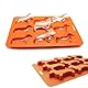 Zhaocaigui Eiswürfelform, 9 Stück Dackel Eiswürfel, Orange, Silikon, BPA-frei
