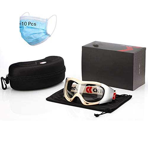 Preisvergleich Produktbild All-Purpose Unisex Schutzbrille Schutzbrille Augenschutzbrille Tactical Paintball Windstaub Doppelte Kratzfeste Schutzbrille Anti-Fog Clear Lens,B