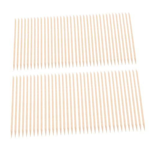 SOESFOUFU Wooden Cuticle Pusher Sticks 100pcs Manicure Tools for Nail Pusher Cleaner