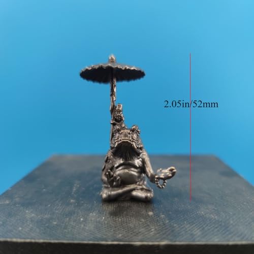 Statue miniature grenouille méditative en laiton : source d'ondes positives