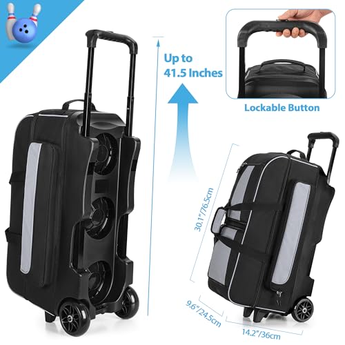 GOBUROS ボウリングバッグ キャスター付き 3個用