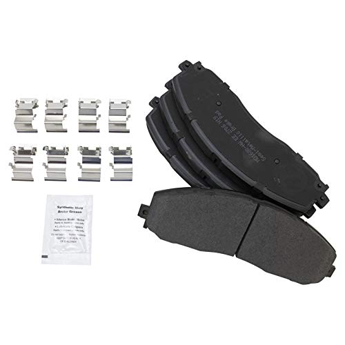 Image of TRQ Front Brake Pad & Rotor Kit with Chemical Kit Semi-Metallic Premium | For 2013-2021 Ford F-250 /F-350 Super Duty 2013-2016 F-450 Super Duty