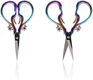 Craft Scissors 1Pcs Retro Stainless Steel Sewing Scissors Vintage Embroidery Scissors Tailor Scissor Styling Thread Scissor Yarn Shears Scissors