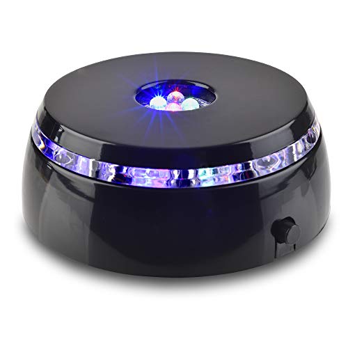 Santa Cruz Lights 4 LED Round Color Light Stand Base for Crystals/Glass Art