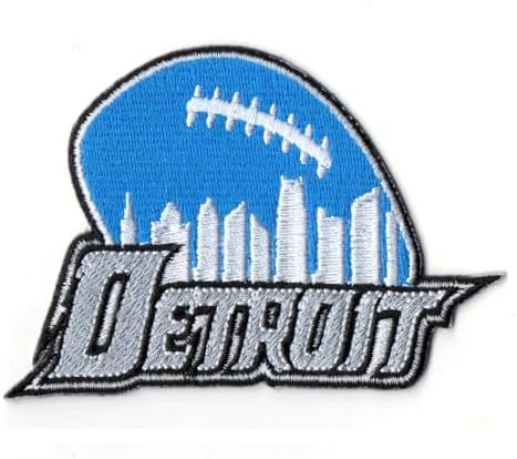 Smc Store City of Detroit Logo Patch Embroidery American Football Fan Favorite Team Iron On Sew On Embroidered Patch
