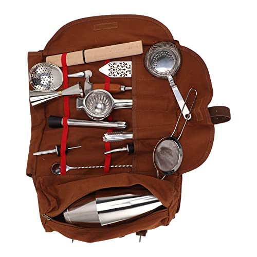 Kit portátil bartender 18 piezas acero inoxidable miniatura 2
