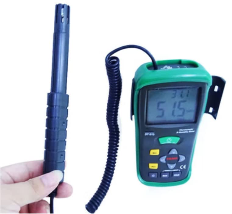DT-615 ręczny przenośny termohigrometr przemysłowy miernik wilgotności powietrza tester temperatury zewnętrzny typ K