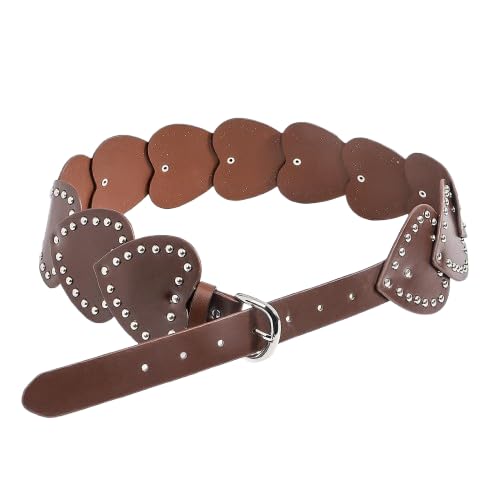 Rivet Needle Buckle Belt PU Leather Splicing Wide Waist Fashion Trendy Vintage Decoration Belt Dress Jeans Decoration