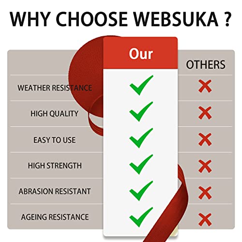 Image of Polyester Webbing Strap 16+Colors - 1 inch&1.5 inch&1.9 inch - 16.5 25 33 55 Yards Heavy Duty Webbing Roll, Flat Webbing Strap for Indoor&Outdoor Gear, Climbing, DIY Crafting, Repairing