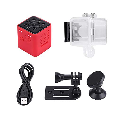 Mini-Kamera DV-Kamera SQ23 Pocket DV WiFi 1080P 30fps Digitaler Videorecorder 2.0MP Kamera Camcorder Mit 30m wasserdichtem Gehäuse(rot)
