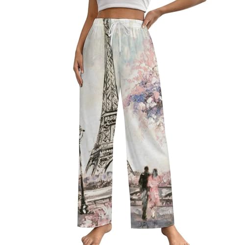 Pantalon de nuit avec poches Couple Dans Une Tour pyjama femme taille S