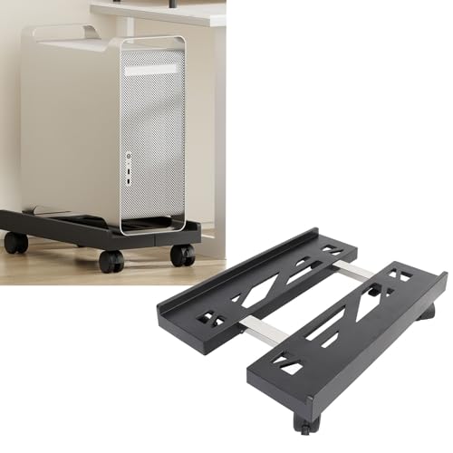 Soporte móvil ajustable para torre de computadora, soporte con ruedas con freno, compatible con la mayoría de CPUs, ideal para oficina y estudiantes miniatura 4