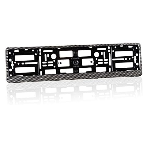 2x Carbon effect Number Plate Surrounds Holder Frame ABS PC plastic Cover
