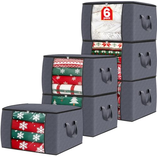 Fab totes Storage Bags,Clothes Blanket Storage Bins Foldable Closet Organizers with Reinforced Handle for Home Dorm Storage and Organization,Fabric Bags for Organizing Bed Sheets,Clothing,Comforters