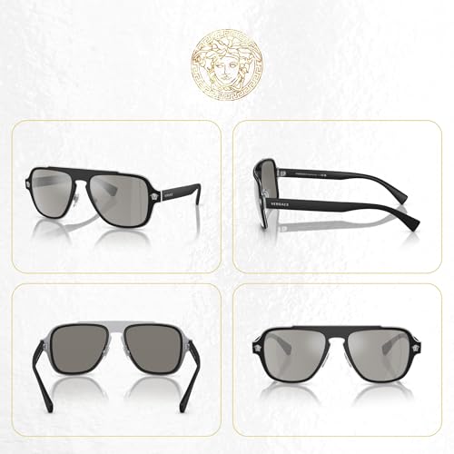 Image of Versace VE2199 MEDUSA CHARM Square Sunglasses For Men +BUNDLE with ACCESSORY EYEWEAR KIT