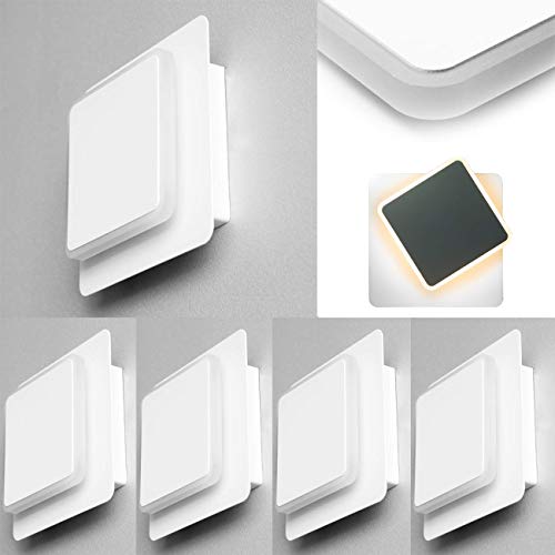 5 X LED Wall Light 5W Wall Lamp 360°Rotating IP44 Indoor Outdoor 3000K Warm White Modern Living Room Bedroom Balcony Hotel Square White