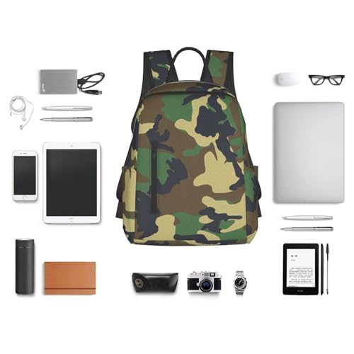 Sac à dos léger avec motif militaire et compartiments pratiques - 6