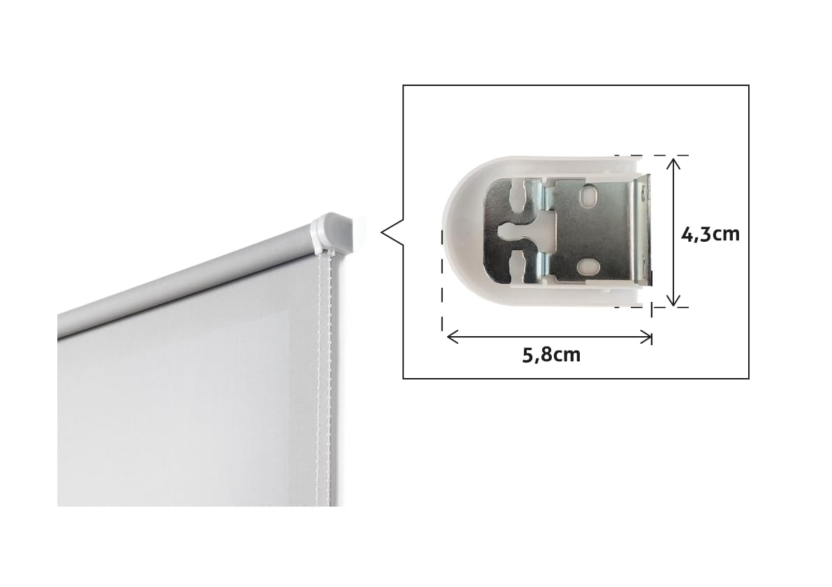Tenda a Rullo Screen di Alta Gamma Resistente al Sole e Isolante Termico, Visibilità verso l’Esterno e Privacy all’Interno, Tende a Rullo Resistenti e Ignifughe STORESBASIC Gris 200x250