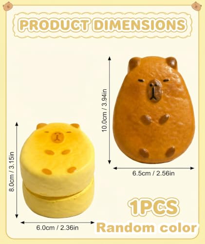 Image of Taba Squishy, Squishy, Taba Squishy Capybara Toy, Random Style Capybara Cake Shape Squishy Toy, Cute Fidget Toy and Desk Toy for Office Workers and Students