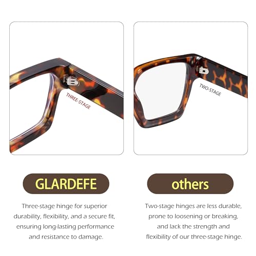 Image of Blue Light Glasses for Women - Computer Glasses 99% Blue Light Blocking - Fashion Rectangle TR90 Frame Eyeglasses