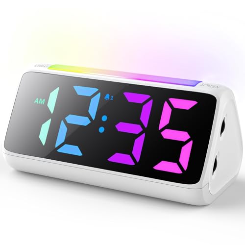 Netzu Digital Alarm Clock with RGB Nightlight