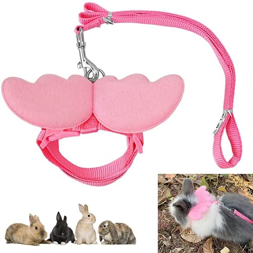 Verstellbare Kaninchengeschirr Leine Nylon Bunny Walk Pet Outdoor Walk Leine für Samll Bunny Cat Kätzchen Frettchen Welpen und andere kleine Haustiere Wandern Laufen Joggen Geschickt und professionell
