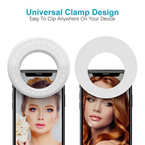 Qiaya Selfie Light Ring Lights Led Circle Light Cell Phone Laptop Camera Photography Video Lighting Clip On Rechargeable #TOP6