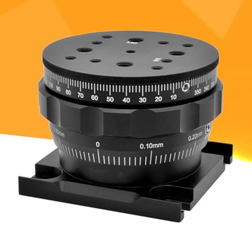 Gato manual de laboratorio con rotación de 360°, ajuste de altura del eje Z, etapa de elevación de aleación de aluminio, carrera de 26 mm, capacidad de carga de 5 kgf, incluye escala para experimentos