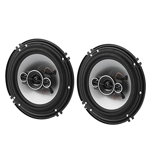 Dioche Paire de Haut-parleurs de Voiture 6,5 Pouces, Pleine Fréquence 35Hz-22kHz, 91dB, 4Ω, Ronds, Universels, pour Une qualité Sonore Améliorée