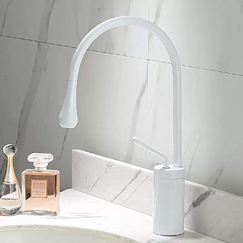 Mitigeur torneiras de lavabo anti-éclaboussures en laiton blanc pour changer votre vieux robinet