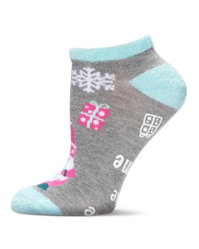 MeMoi Women's No Place Like Gnome For The Holidays Low-Cut Non-Skid Socks4