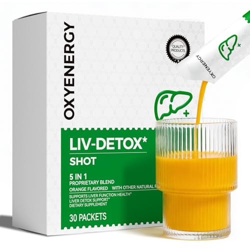 OxyEnergy Liver Cleanse Detox & Repair, Organic Milk Thistle Liver Detox Supplement with Turmeric, Dandelion, Pueraria, Support Liver Health & Digestion, Non-GMO, Vegetarian, Gluten-Free, 30 Packs