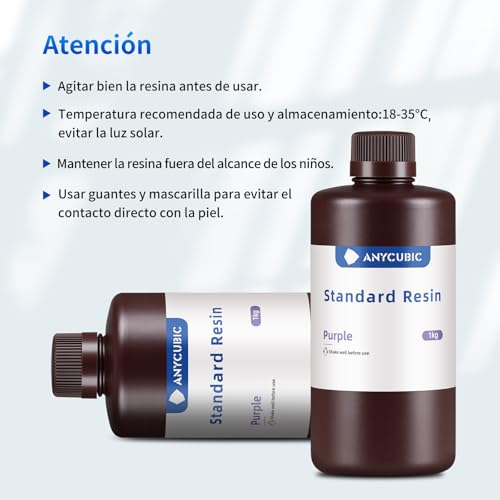 Resina 3D ANYCUBIC UV 405nm de alta precisión 1000g - Fernando Cortés