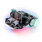Freenove Micro:Rover Kit for BBC micro:bit（V2を含む）、障害物回避、光追跡、ライン追跡、リモコン操作、メロディ再生、カラフルなライト、サンプルプロジェクト、ブロックとPythonコード