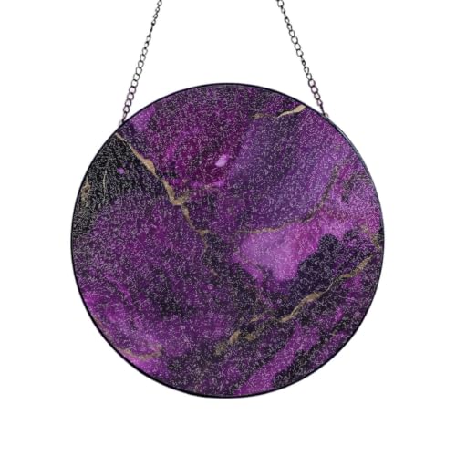 Atrapasueños de cristal morado oscuro con mármol: el regalo para mujer ideal 2