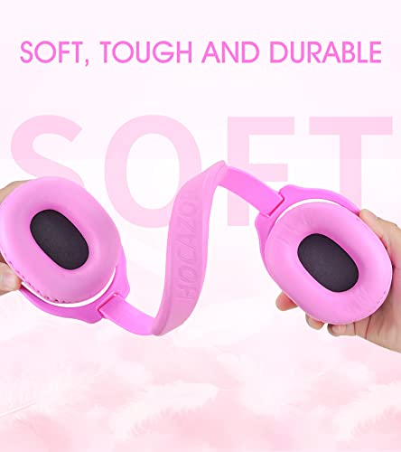 Hocazor Hz015 Kids Ear Protection-Snr 27Db Safety Earmuffs Durable Composite Material Hearing Protector Girls Noise Cancelling Headphones - Pink Ice Cream #TOP2