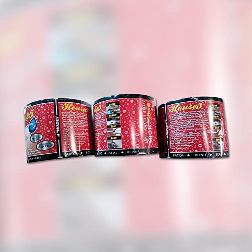 Image of House5 Waterproof Patch & Seal Tape 4 Inch x 10 Feet White, (Pack of 2)