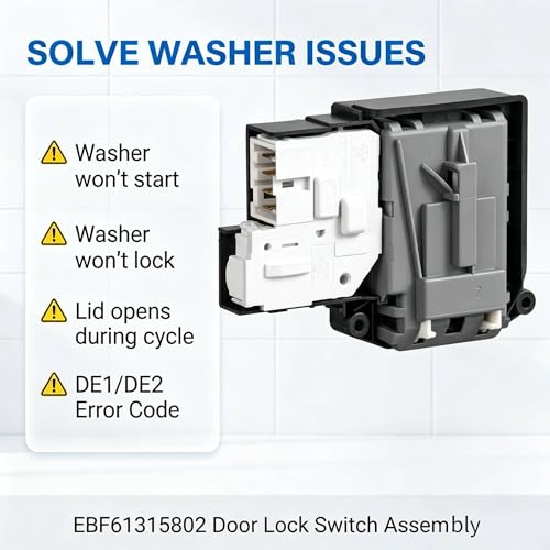 Interruptor de bloqueo de puerta lavadora LG Front Load repuesto 4