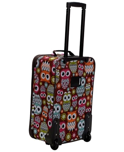 Image of Rockland Fashion Softside Upright Luggage Set, Expandable, Owl, 2-Piece (14 /19)