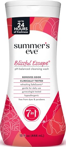 Image of Summer's Eve All-Over Daily Feminine Wash, Blissful Escape, 15 Fl Oz | Summers Eve Feminine Wash, Gentle pH-Balanced Body Wash for Women, Feminine Care to Remove Vaginal Odor, Gynecologist Tested