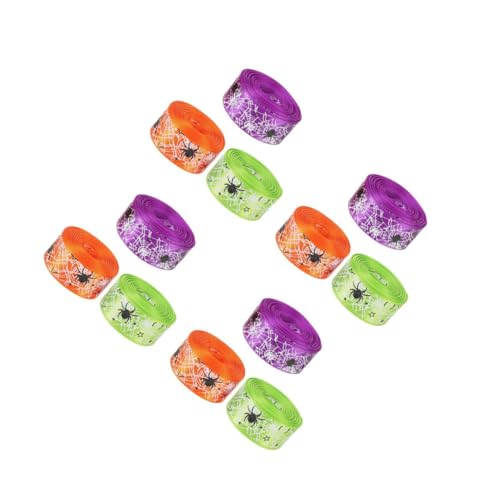 Rubans Halloween motif toile araignée multicolores pour bricolage et déco de table festive