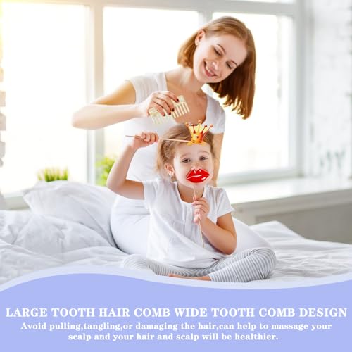 Peine blanco de dientes anchos para cabello rizado y grueso miniatura 6